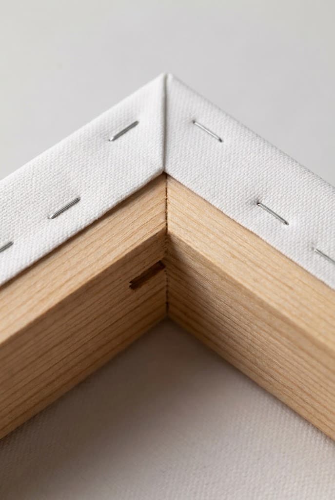 Kráľ 6 – detail rámu a okraja plátna
